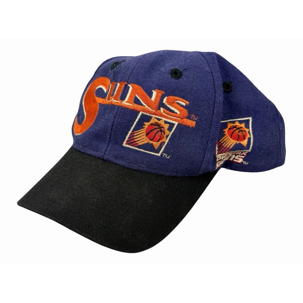 Vintage Phoenix Suns Snapback Hat Cap Purple Black Green Under Brim 90s NBA TEI